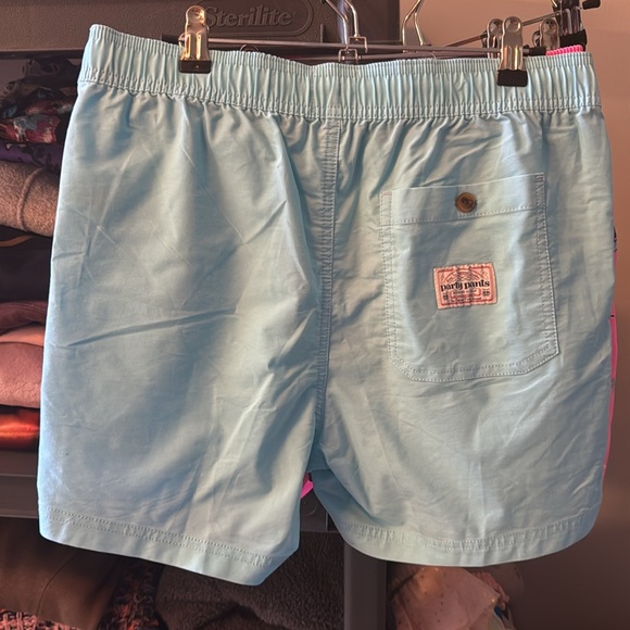 MENS PARTY PANTS PIXEL PARADISE BLUE SWIM SHORTS SIZE SMALL - Picture 9 of 9